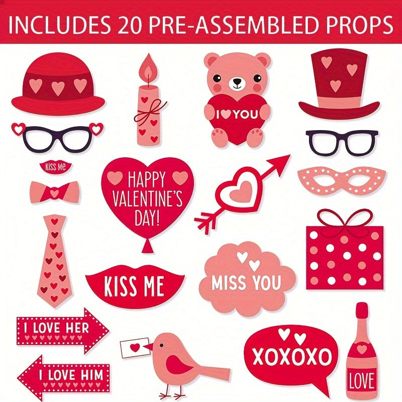 20pcs Wedding Photography Props Set for Proposal & Anniversary Decor