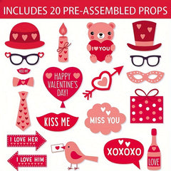 20pcs Wedding Photography Props Set for Proposal & Anniversary Decor