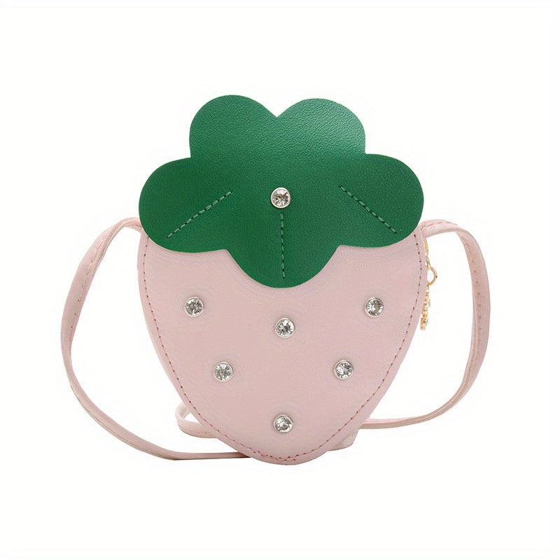 Kids Strawberry Zipper Crossbody Bag