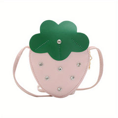 Kids Strawberry Zipper Crossbody Bag