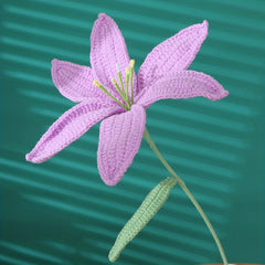Creative Wool Crochet Flower Knitting Lily Gift Handicrafts Home Decor