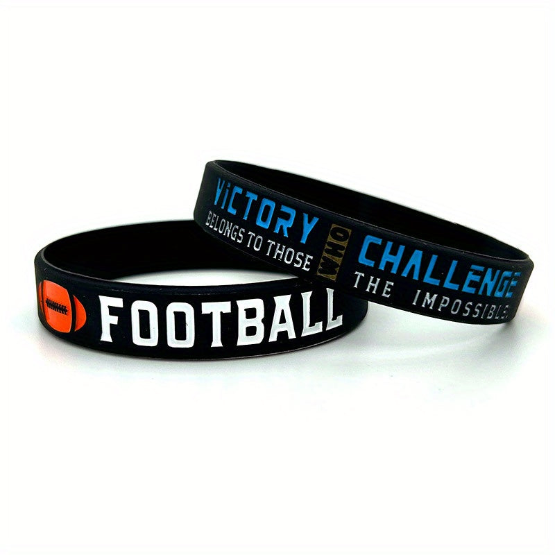 Rugby Football Believe You Can Silicone Wristband