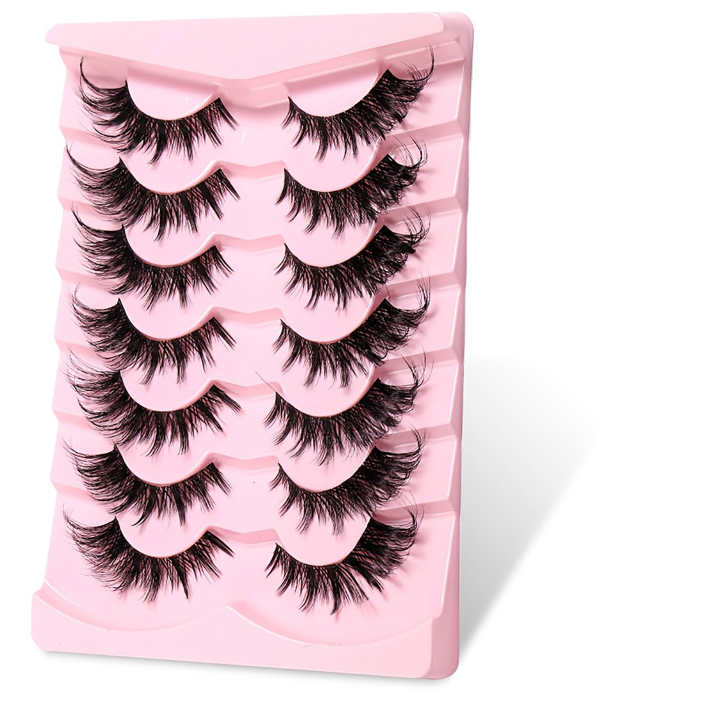 7 Pairs Fox Eye Lashes Little Devil Style Natural Volume