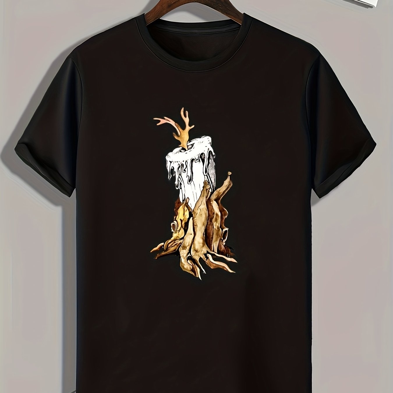 Dead Tree Print Men's Graphic T shirt Casual Comfy Tees For Summer Mens Clothing