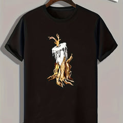 Dead Tree Print Men's Graphic T shirt Casual Comfy Tees For Summer Mens Clothing