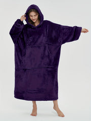 Cozy Hooded Night Robe with Pockets