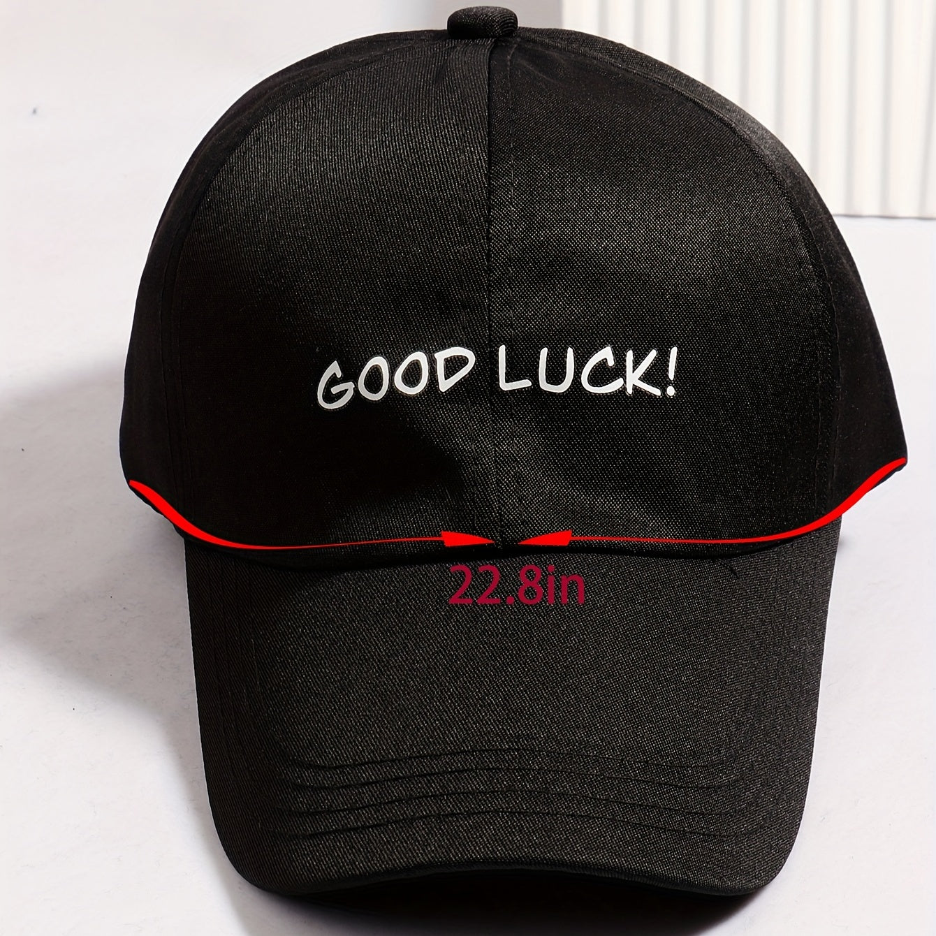 Good Luck Print Baseball Cap Sun Hat Adjustable