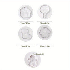 12pcs Christmas Biscuit Mold Set Plastic Mold for Delicious Holiday Treats