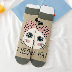 Funny Pattern Mid Tube Socks for Women