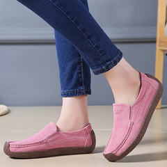 Women's Round Toe Slip-On Loafers Walking Shoes
