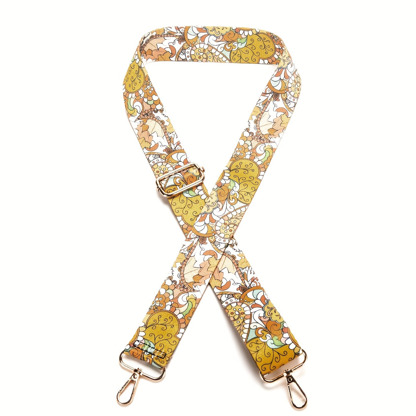 Colorful Floral Pattern Removable Bag Strap Boho Style Adjustable Shoulder Strap