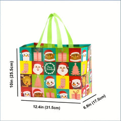 8pcs Christmas Gift Bags Reusable Tote Bags for Xmas Party Supplies