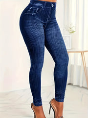 Denim Print High Stretch Leggings