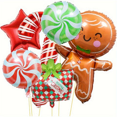 Christmas Balloons Pack Of 6pcs Foil Balloons