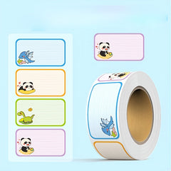 Cartoon Name Stickers Roll, Waterproof & Tear-resistant