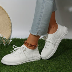 Women's Lightweight Mesh Sneakers Casual Lace Up Outdoor Shoes