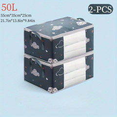Non Woven Fabric Clothes Storage Bags With Window & Handles 3pcs