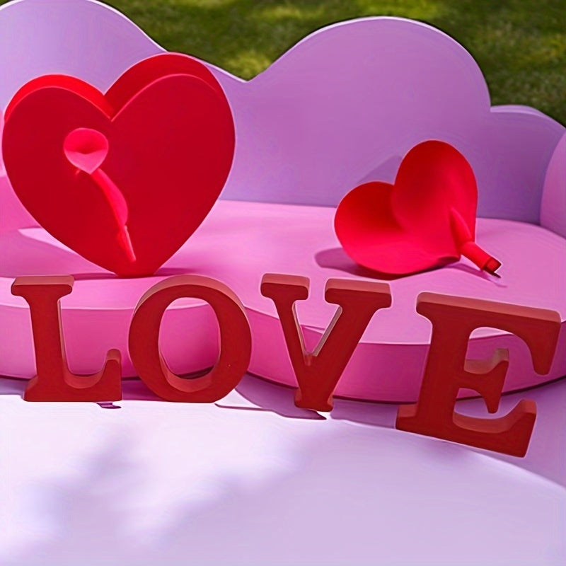 1PC Heart Wooden Sign Ornament for Home Wedding DIY