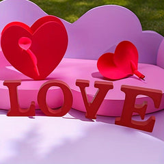 1PC Heart Wooden Sign Ornament for Home Wedding DIY