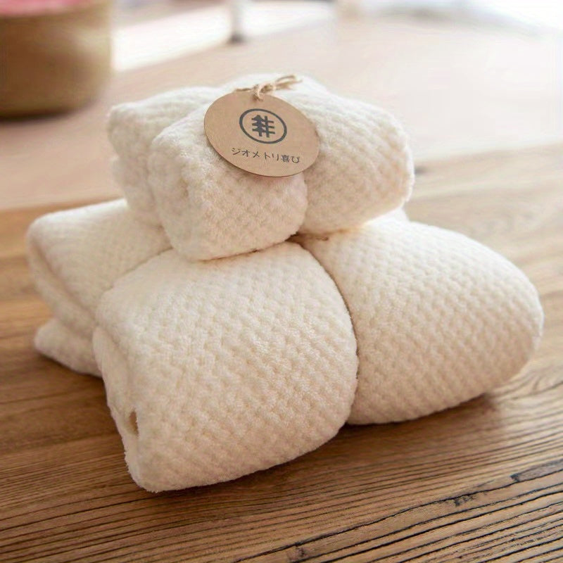 2pcs Absorbent Non Fading Bathroom Towel Set for Adults and Children