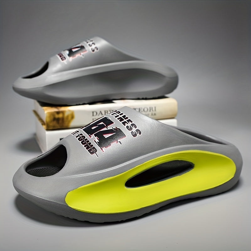 Men's Platform Slides Comfortable Non Slip Cloud Slippers
