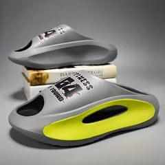 Men's Platform Slides Comfortable Non Slip Cloud Slippers