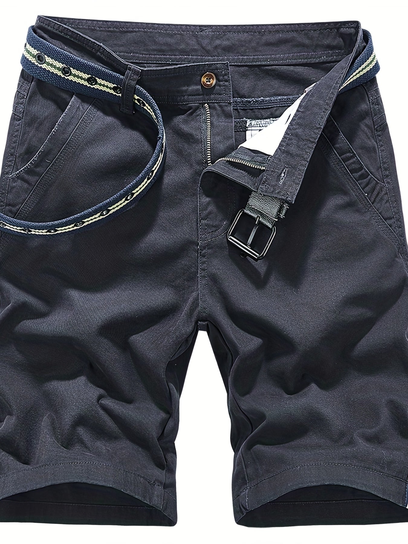 Men's Casual Cotton Cargo Shorts for Summer Outdoor
