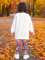 Girl's Unicorn Long Sweatshirt & Leggings Set