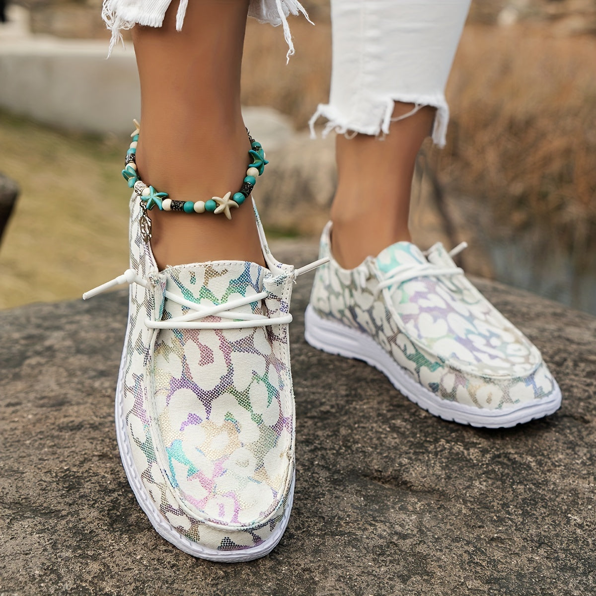 Women's Boat Shoes Comfort Lace Up Walking Slip On Sneakers