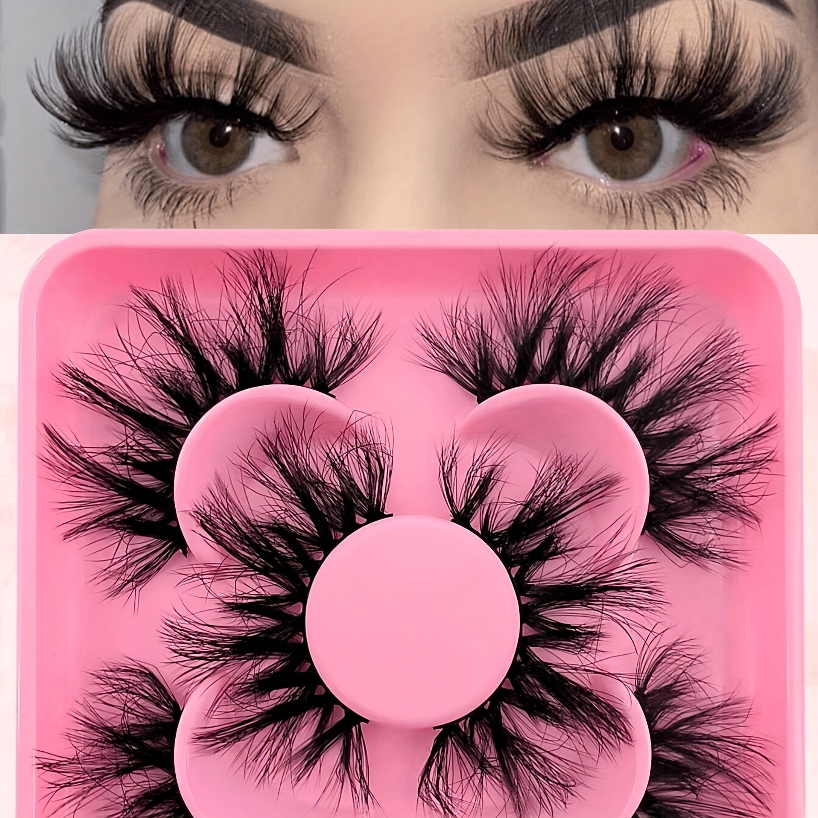 3 Pairs D Curl Faux Mink False Eyelashes, Thick and Fluffy, Waterproof