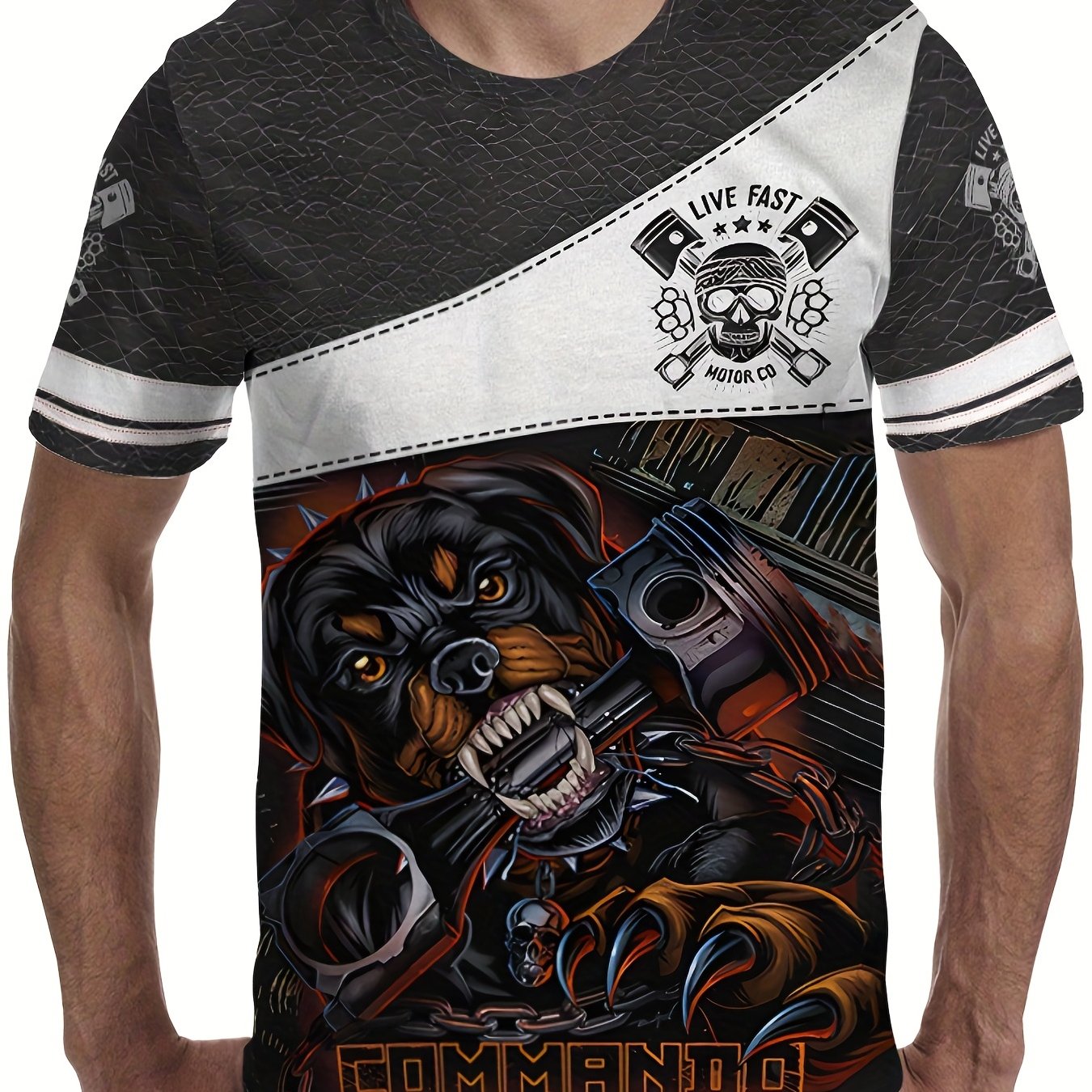 Men's Cartoon Dog Graphic T shirt Active 3D Digital Print Comfy