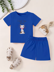 Toddler 2pcs Bottoming Set Short Sleeve T shirt & Shorts