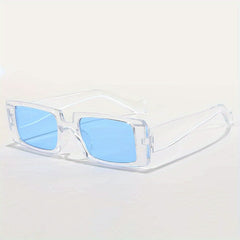 Retro Rectangle Sunglasses 90s Vintage Summer Sun UV400 Protection