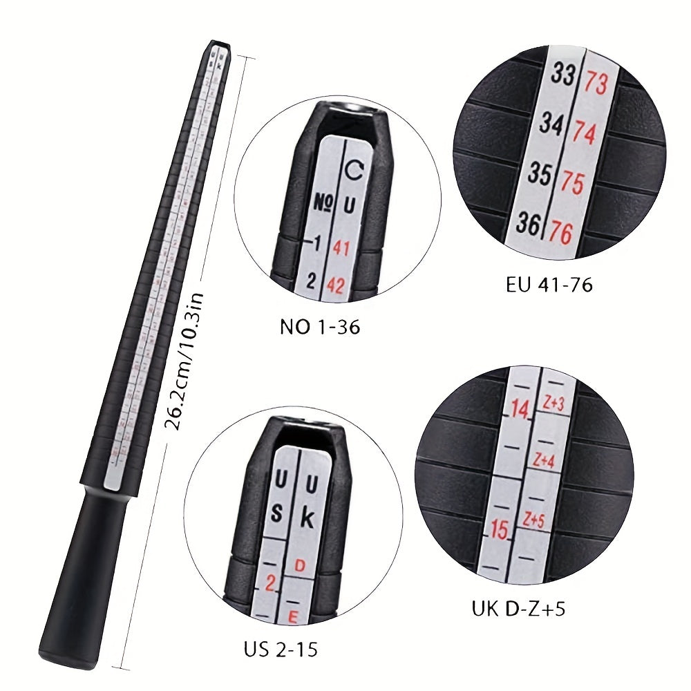 Ring Sizer US HK Measurement Tool Women Men Ring Size Measure Finger Ring Gauge