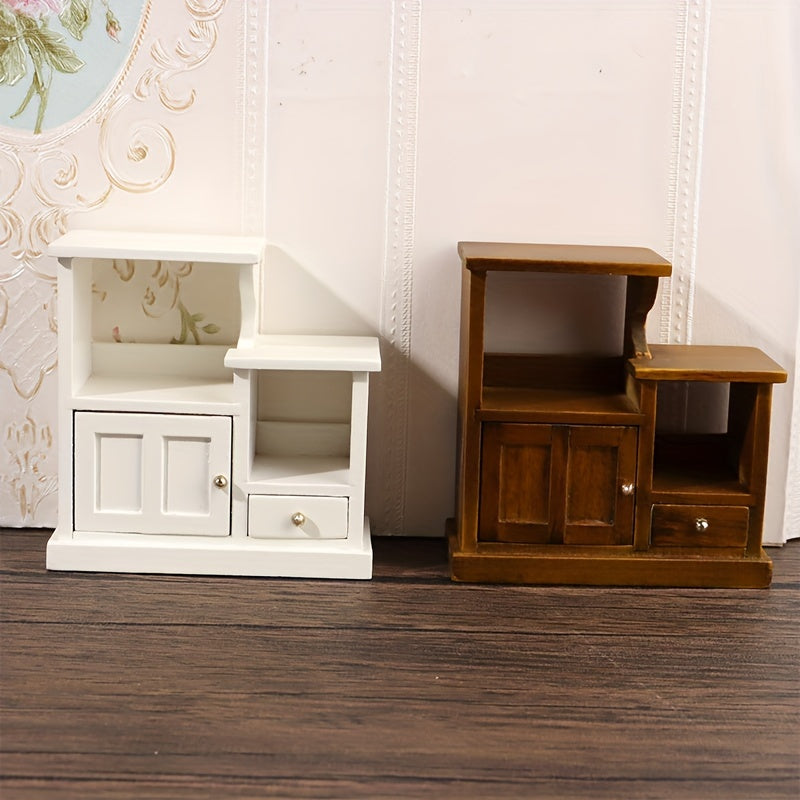 1/12 Dollhouse Storage Cabinet Display Rack Drawer Chest Home Decor