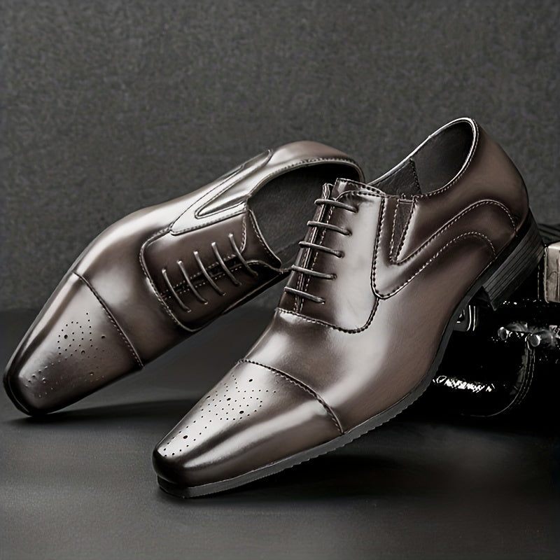 Men's Square Toe Oxford Shoes Non Slip Dress Shoes For Wedding Business