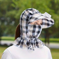Women's Summer UV Protection Hat with Mask & Neck Gaiter