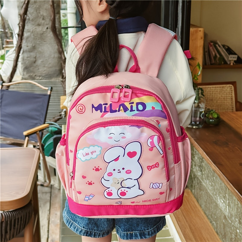 Kindergarten School Bag for 3-5yr Boys and Girls, Lightweight Cartoon Rabbit Bag