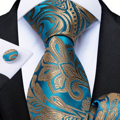 Silk Tie Paisley Jacquard Woven Set
