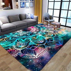 Colorful Starry Pattern Area Rug - Indoor/Outdoor Mat - Non-slip Floor Rug