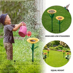 Outdoor Sunflower Bird Feeder Bath Bowl Garden Decoration