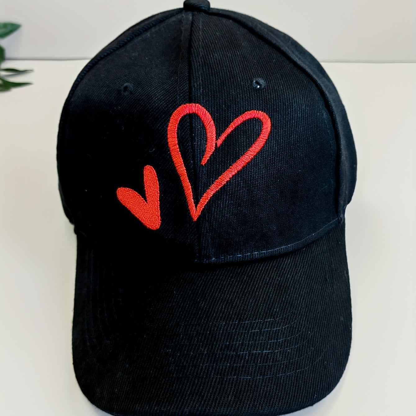 Heart Embroidery Baseball Cap Lightweight Sun Hat
