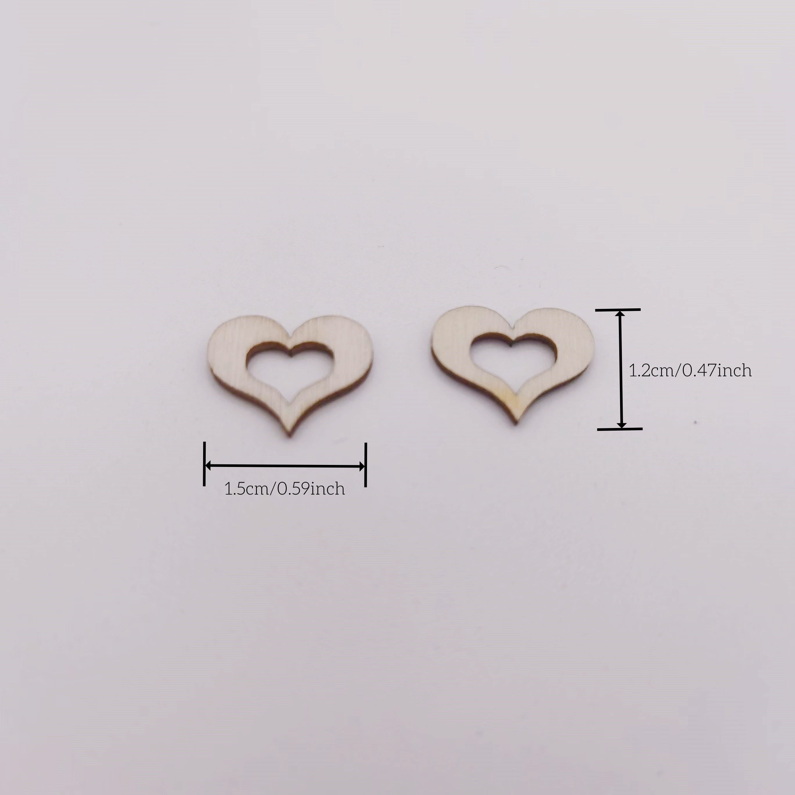 100/200pcs Natural Love Hearts Cutouts DIY Wedding Table Confetti