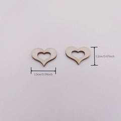100/200pcs Natural Love Hearts Cutouts DIY Wedding Table Confetti
