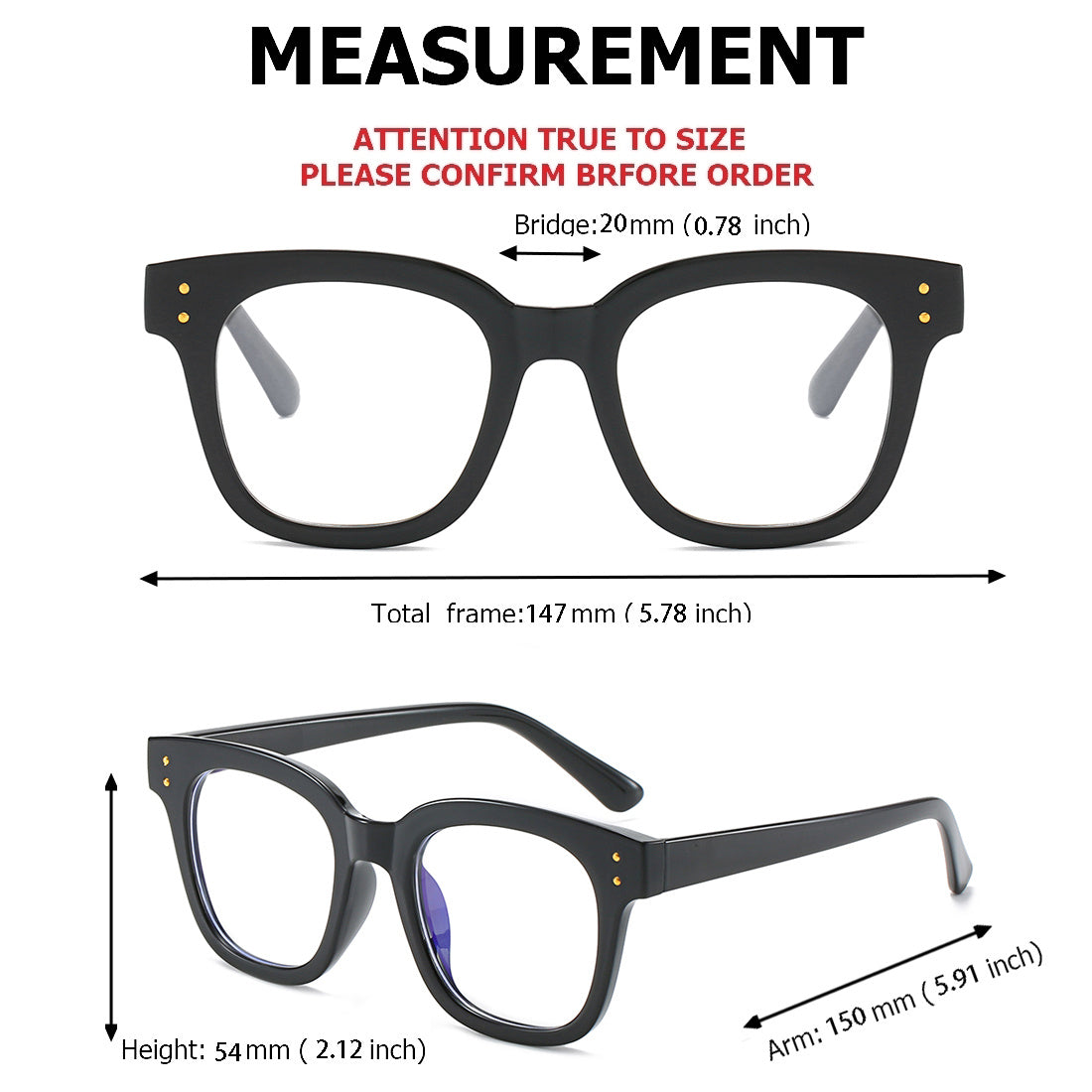 Cat Eye Anti Light Glasses Frame for Men and Women
