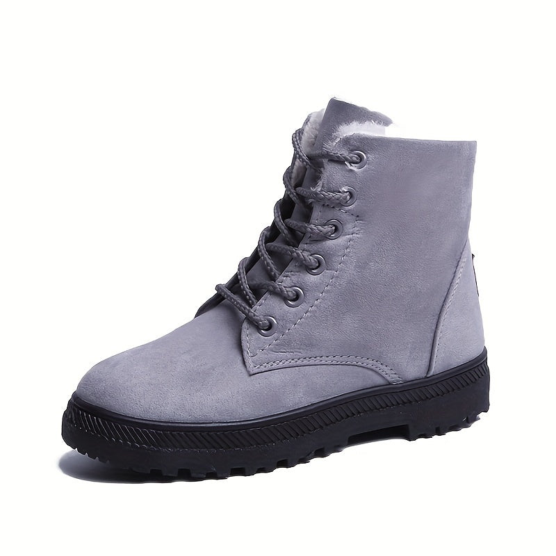 Women's Plush Ankle Boots Winter Mid Calf Boots