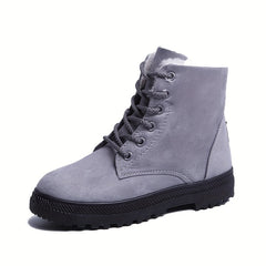 Women's Plush Ankle Boots Winter Mid Calf Boots