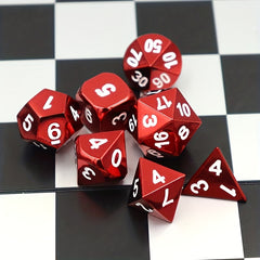 7pcs Zinc Alloy Metal Dice Set for Table Games