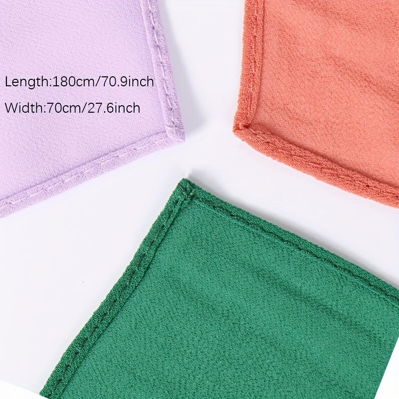 Chiffon Lightweight Turban Bandana Long Sunscreen Wrap