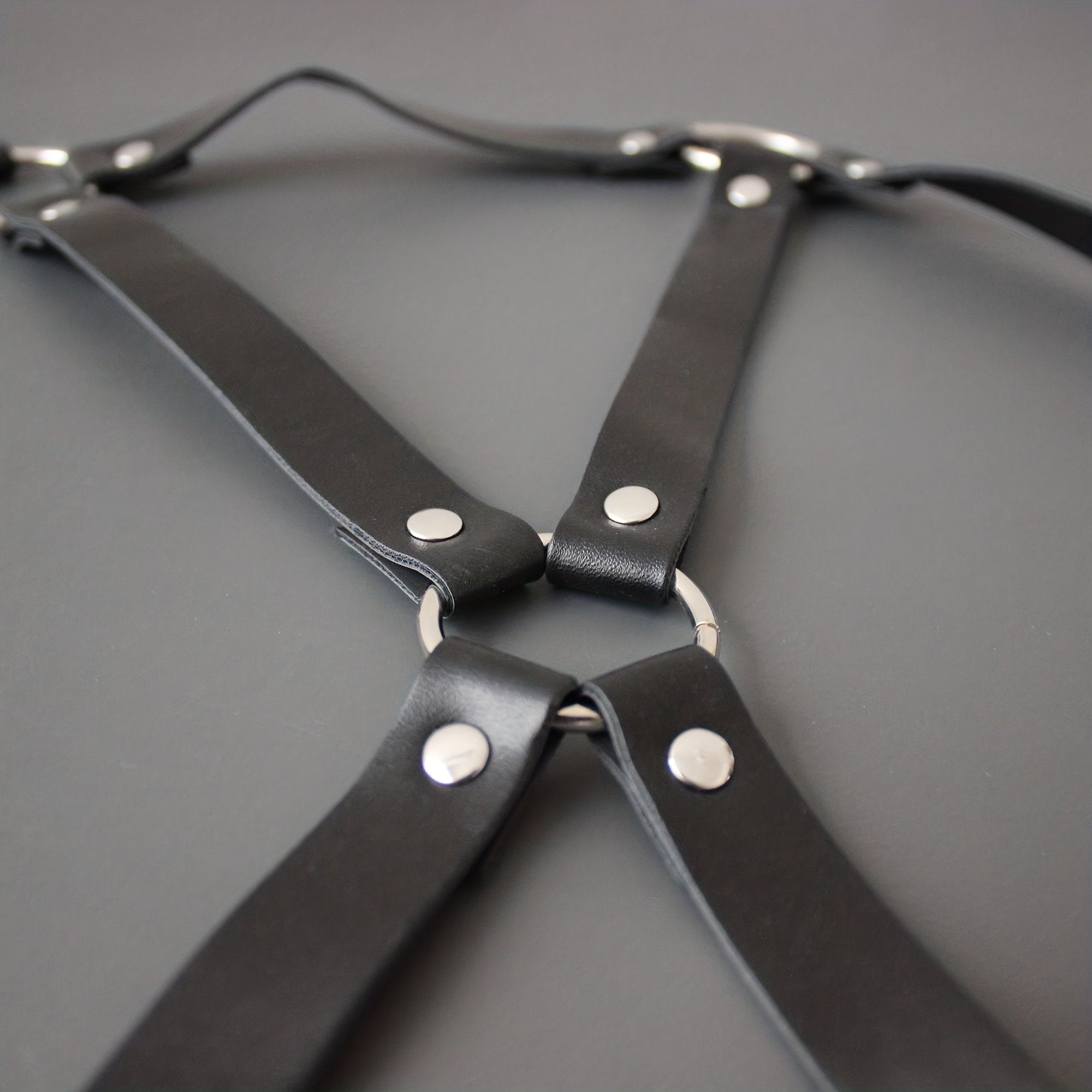 Men's PU Leather Suspenders Body Chest Belt for Club Costume